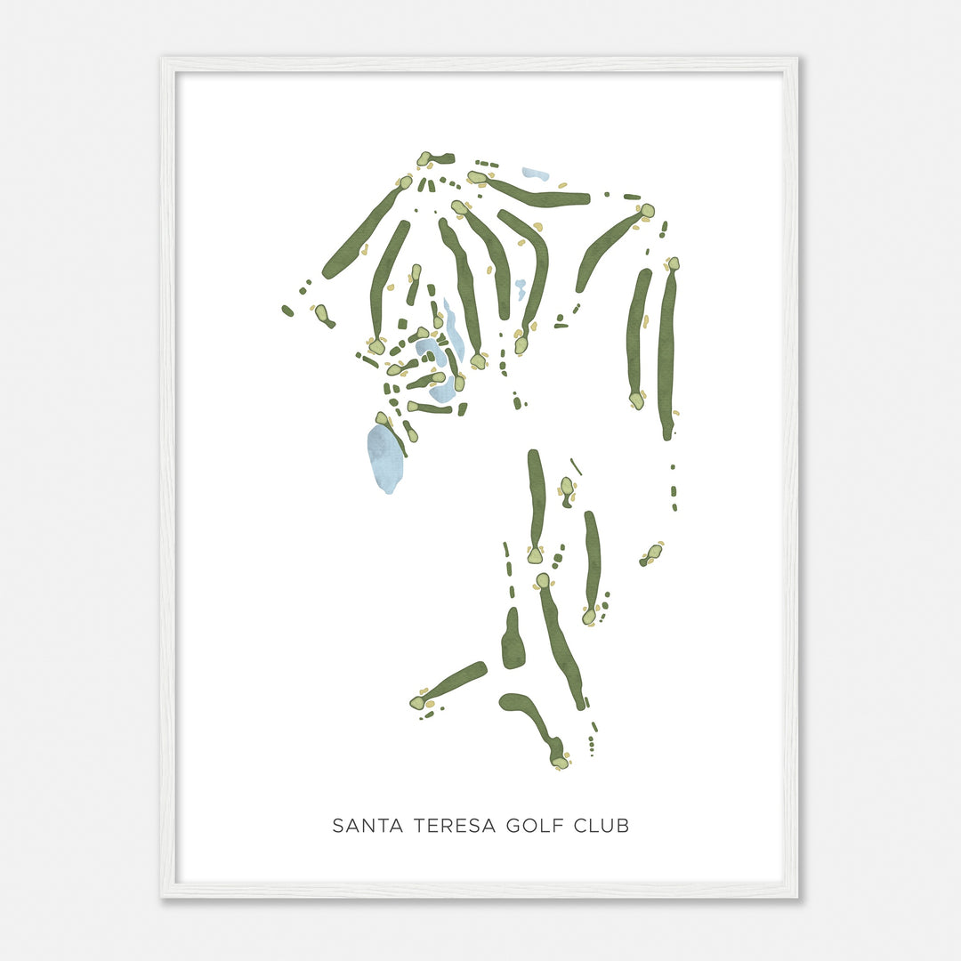 Print of Santa Teresa Golf Club Modern Map