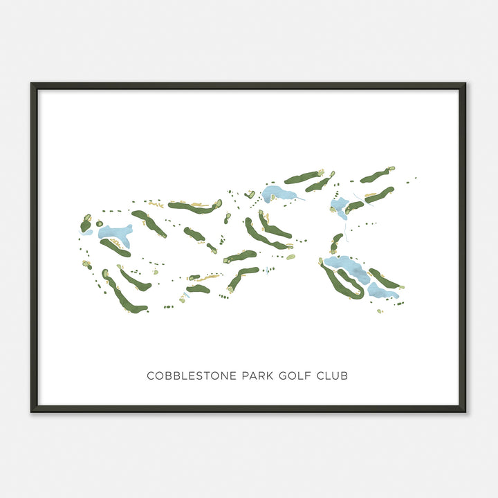 Print of Cobblestone Park Golf Club Modern Map