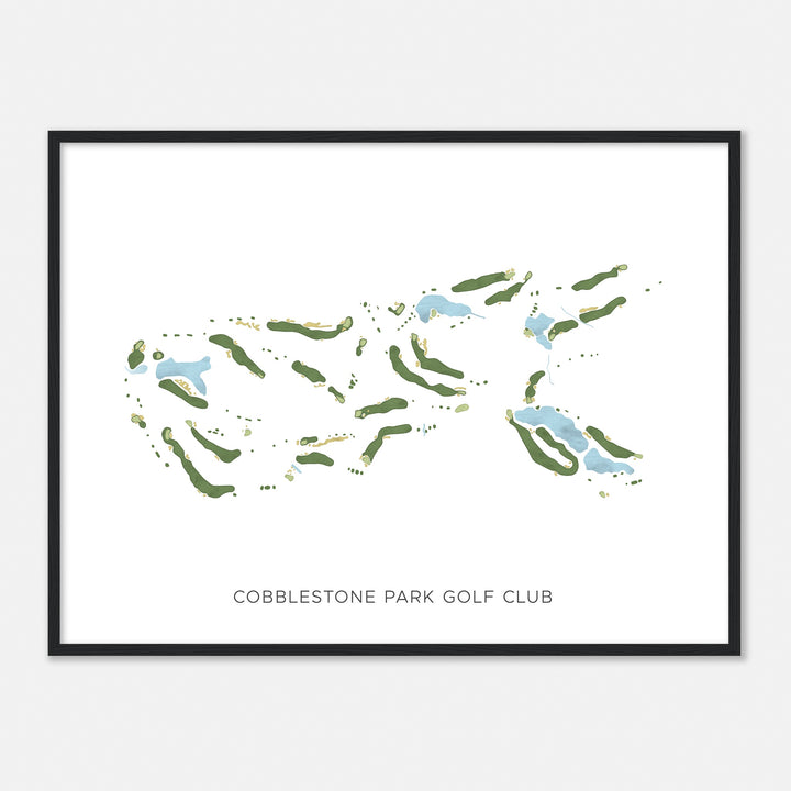 Print of Cobblestone Park Golf Club Modern Map