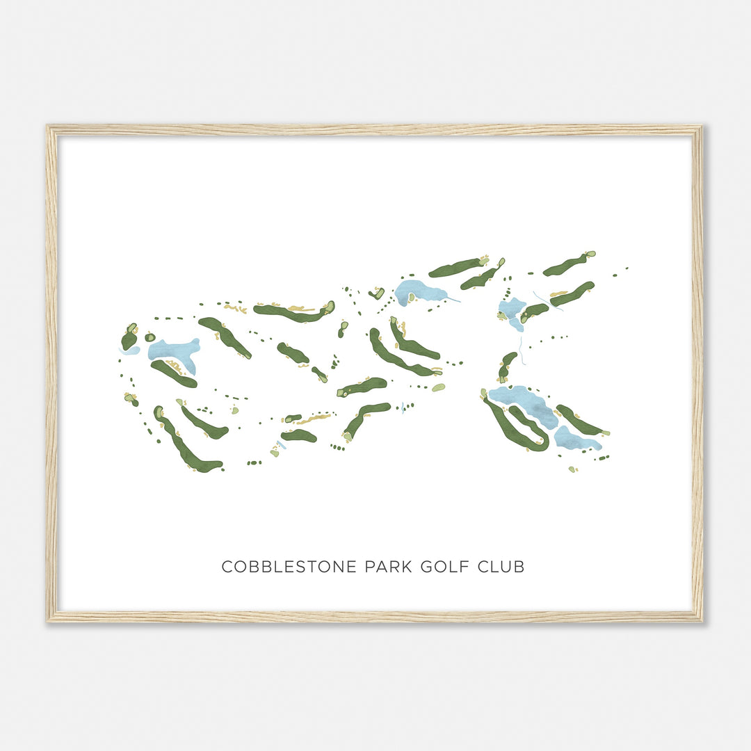 Print of Cobblestone Park Golf Club Modern Map
