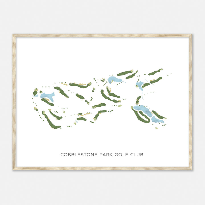 Print of Cobblestone Park Golf Club Modern Map