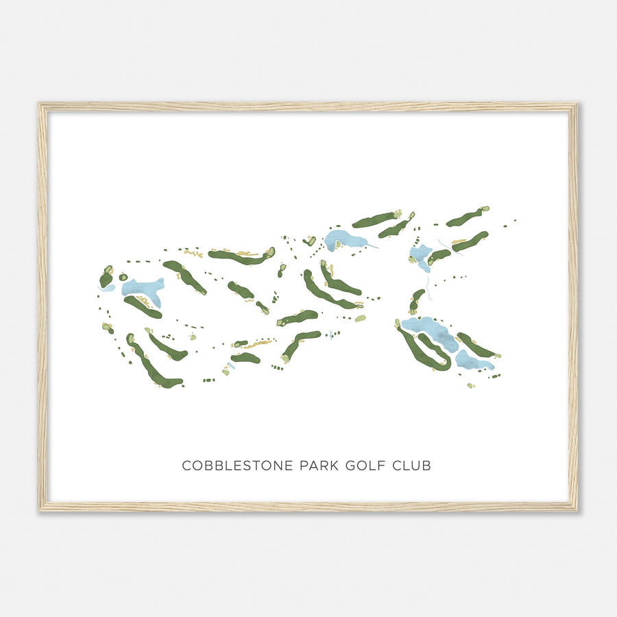 Print of Cobblestone Park Golf Club Modern Map