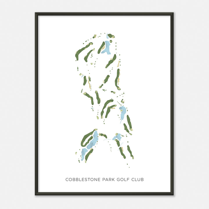 Print of Cobblestone Park Golf Club Modern Map