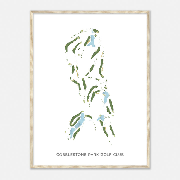 Print of Cobblestone Park Golf Club Modern Map
