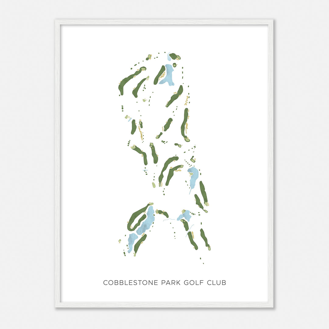 Print of Cobblestone Park Golf Club Modern Map