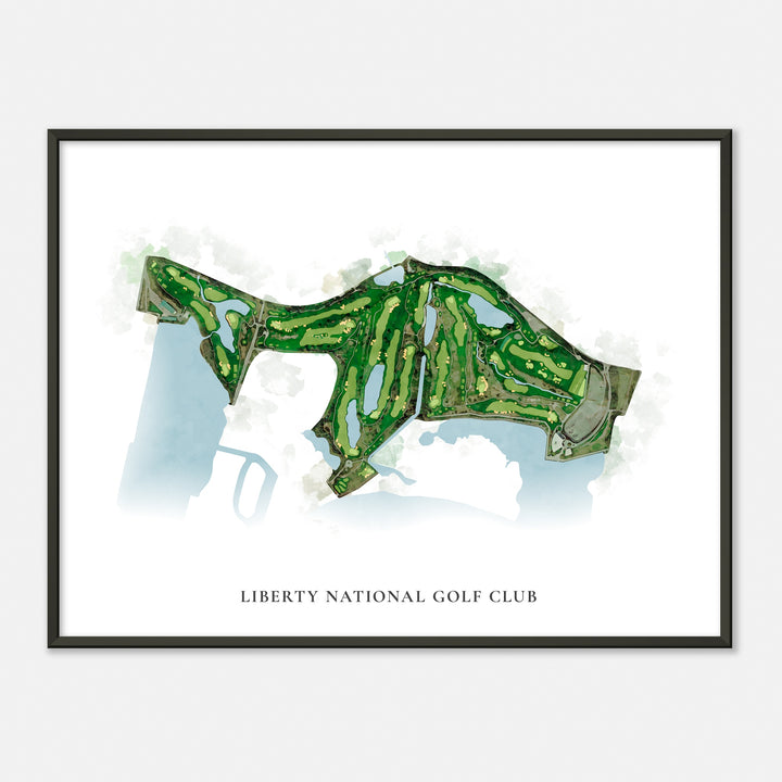 Print of Liberty National Golf Club Classic Map