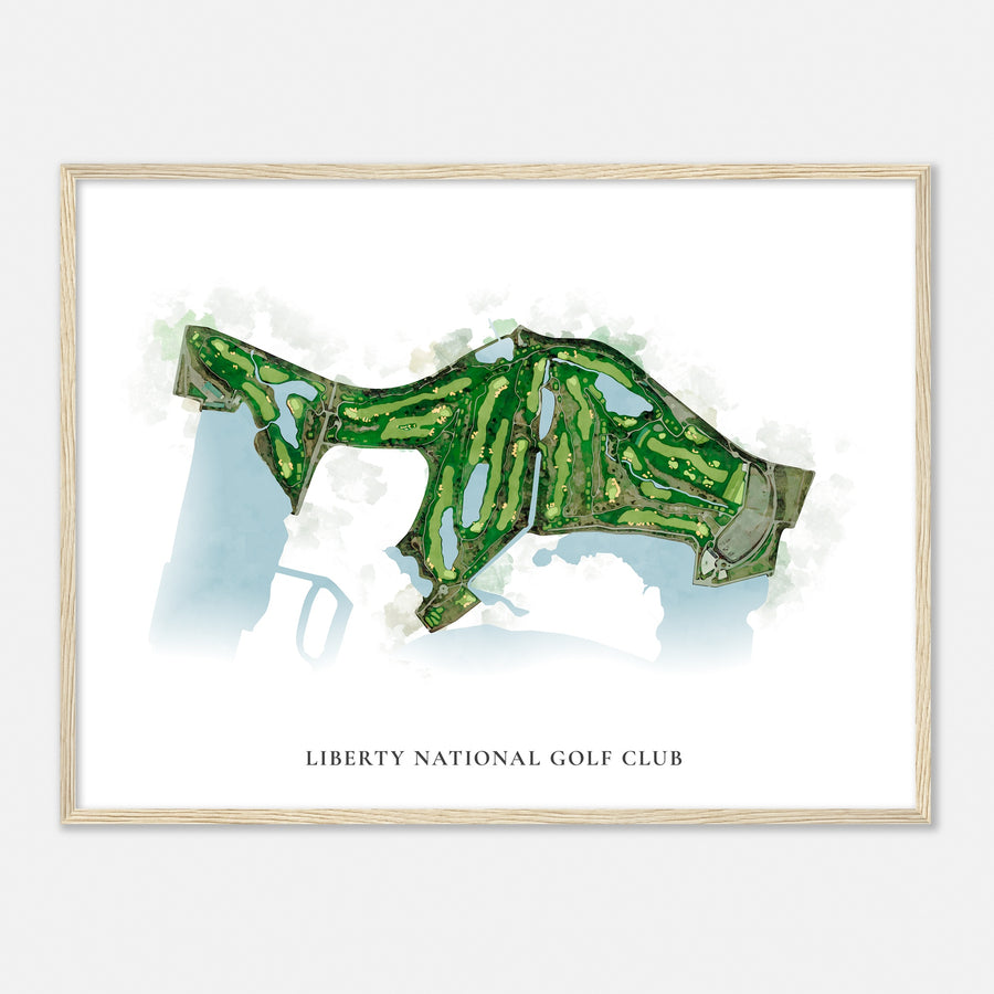 Print of Liberty National Golf Club Classic Map
