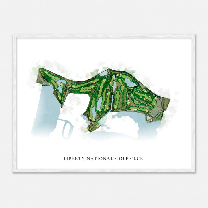 Print of Liberty National Golf Club Classic Map