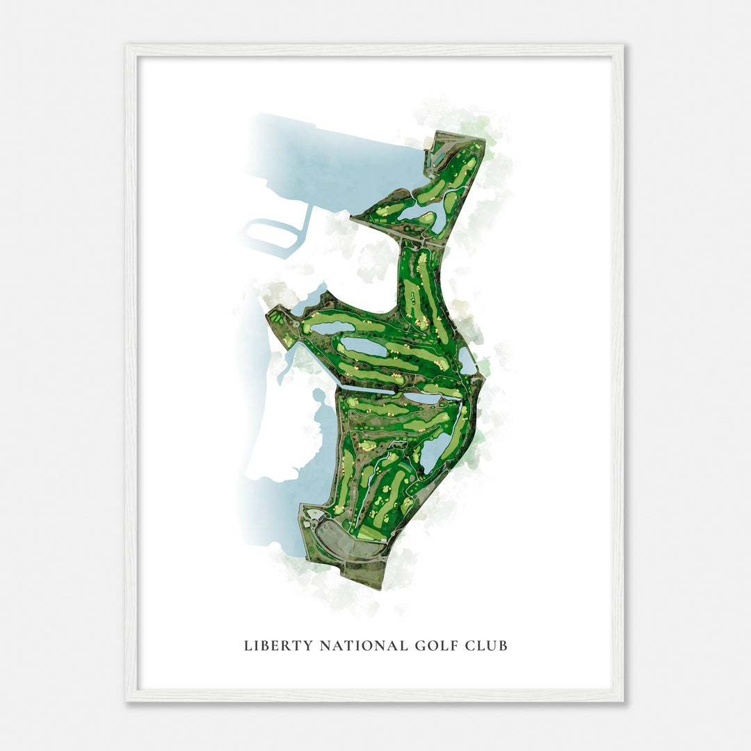 Print of Liberty National Golf Club Classic Map