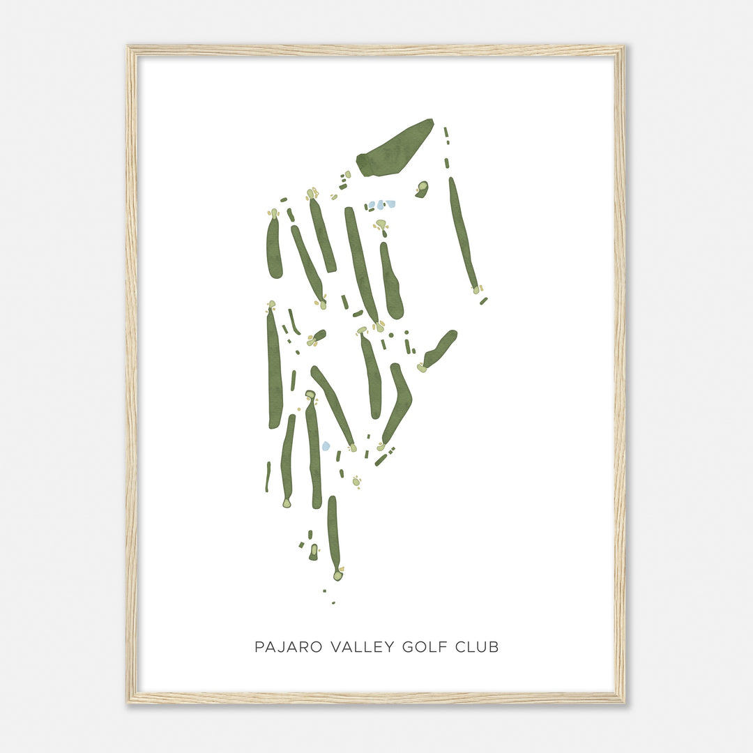 Print of Pajaro Valley Golf Club Modern Map