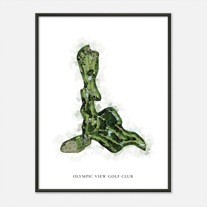 Print of Olympic View Golf Club Classic Map