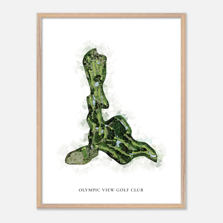Print of Olympic View Golf Club Classic Map
