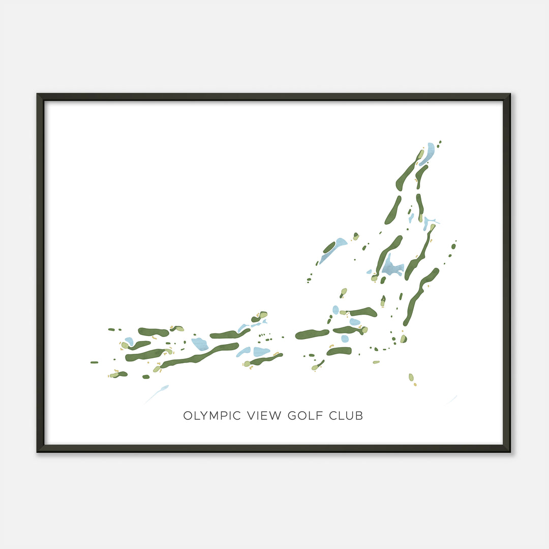 Print of Olympic View Golf Club Modern Map