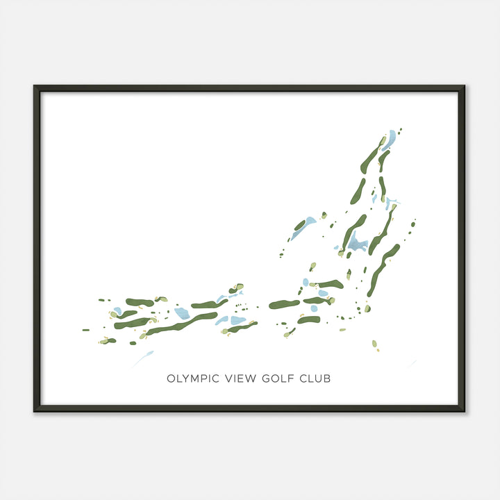 Print of Olympic View Golf Club Modern Map