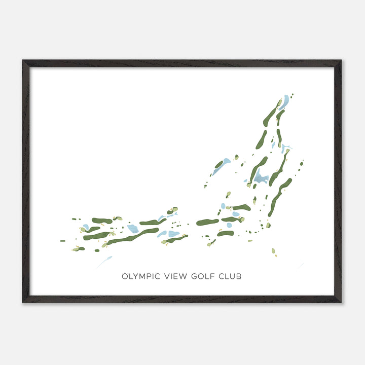 Print of Olympic View Golf Club Modern Map