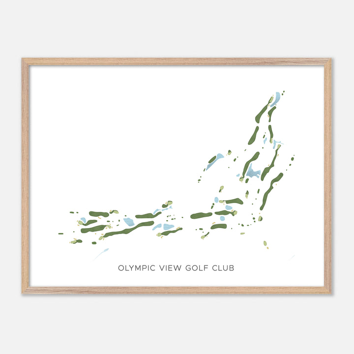 Print of Olympic View Golf Club Modern Map