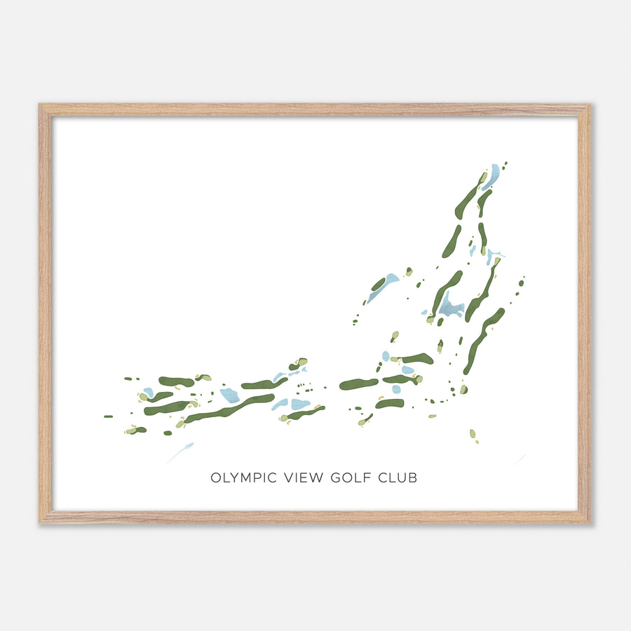 Print of Olympic View Golf Club Modern Map