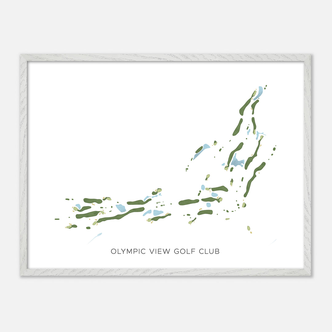 Print of Olympic View Golf Club Modern Map
