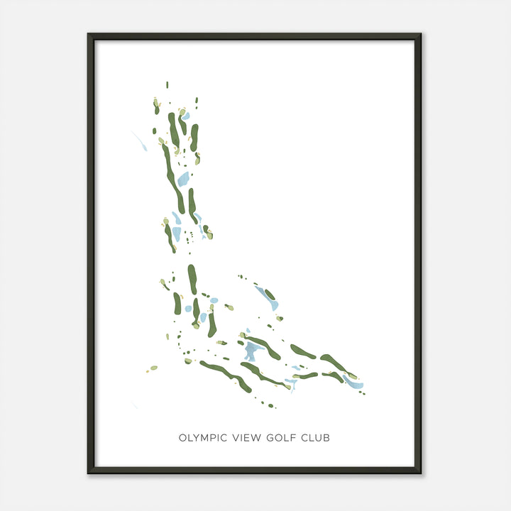 Print of Olympic View Golf Club Modern Map
