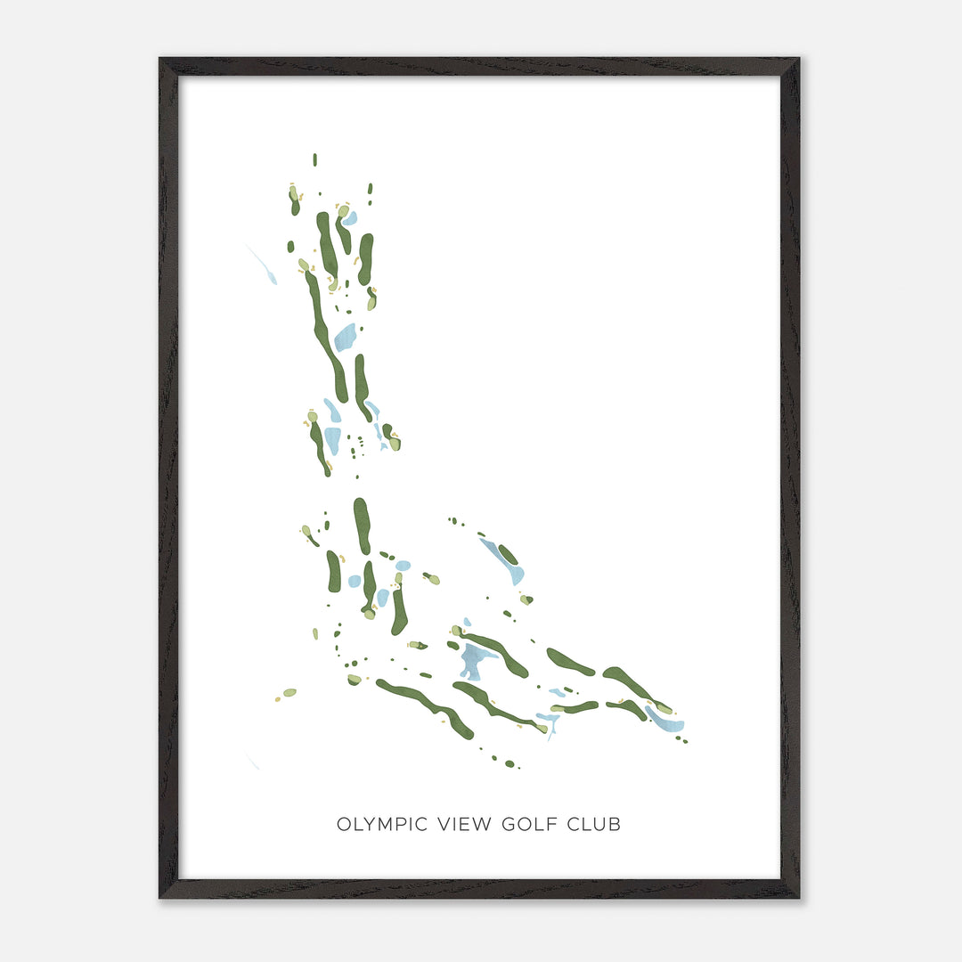 Print of Olympic View Golf Club Modern Map
