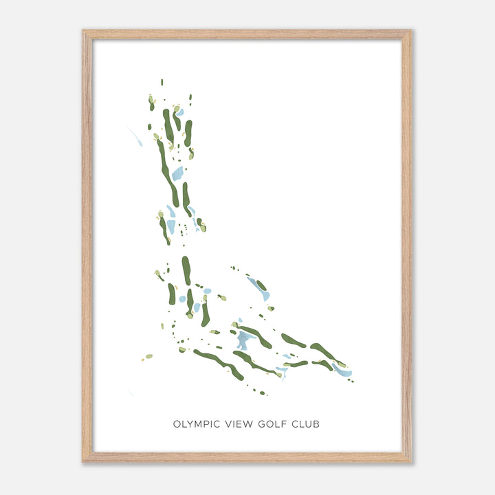 Print of Olympic View Golf Club Modern Map