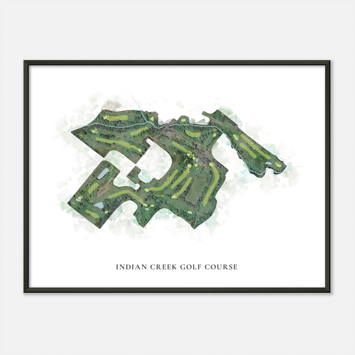 Print of Indian Creek Golf Course Classic Map