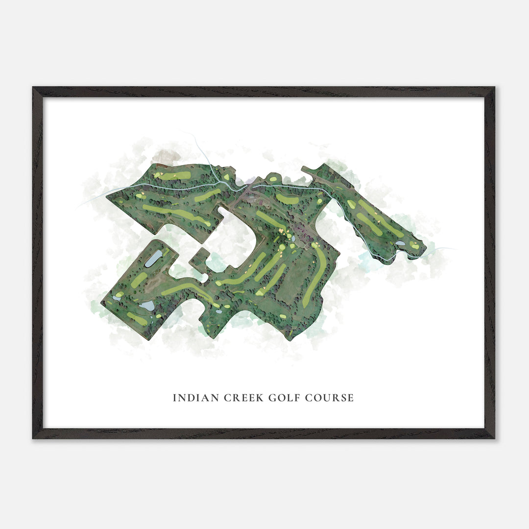 Print of Indian Creek Golf Course Classic Map