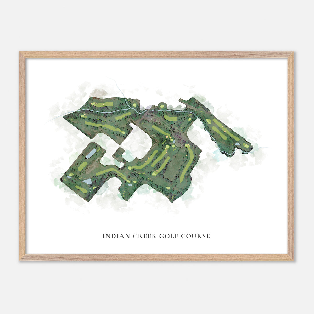 Print of Indian Creek Golf Course Classic Map