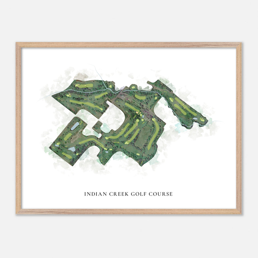 Print of Indian Creek Golf Course Classic Map
