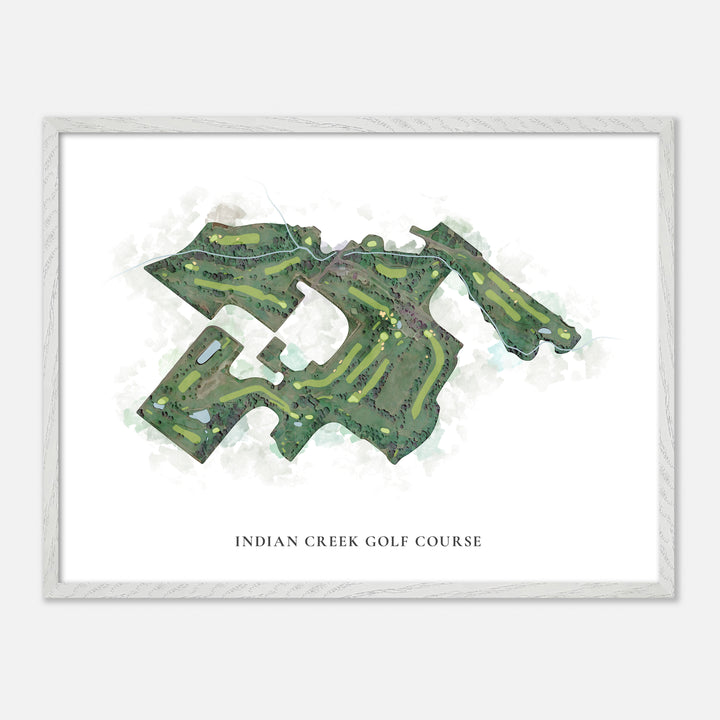 Print of Indian Creek Golf Course Classic Map