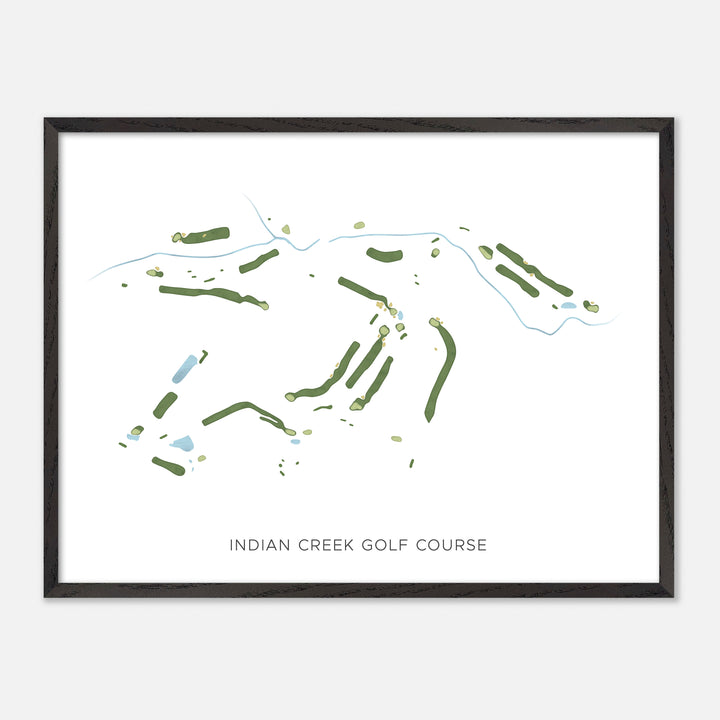 Print of Indian Creek Golf Course Modern Map