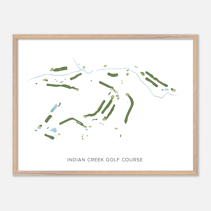 Print of Indian Creek Golf Course Modern Map