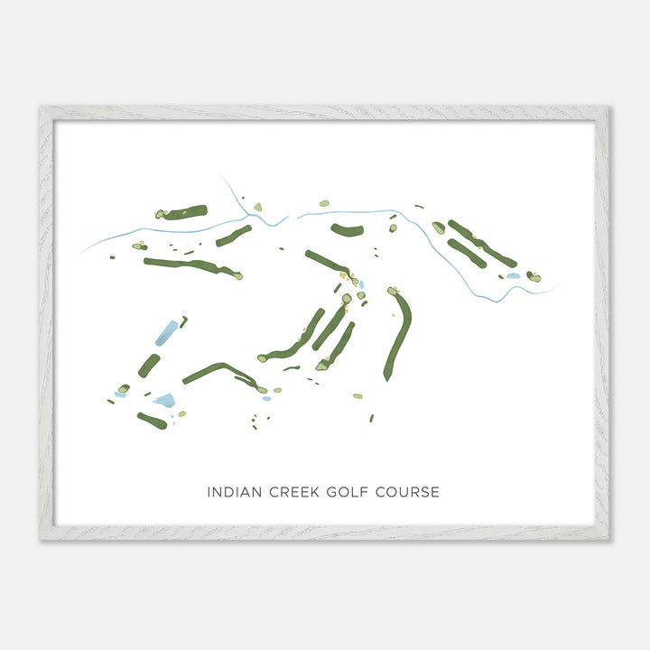 Print of Indian Creek Golf Course Modern Map