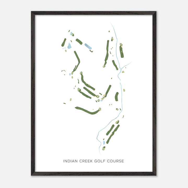 Print of Indian Creek Golf Course Modern Map