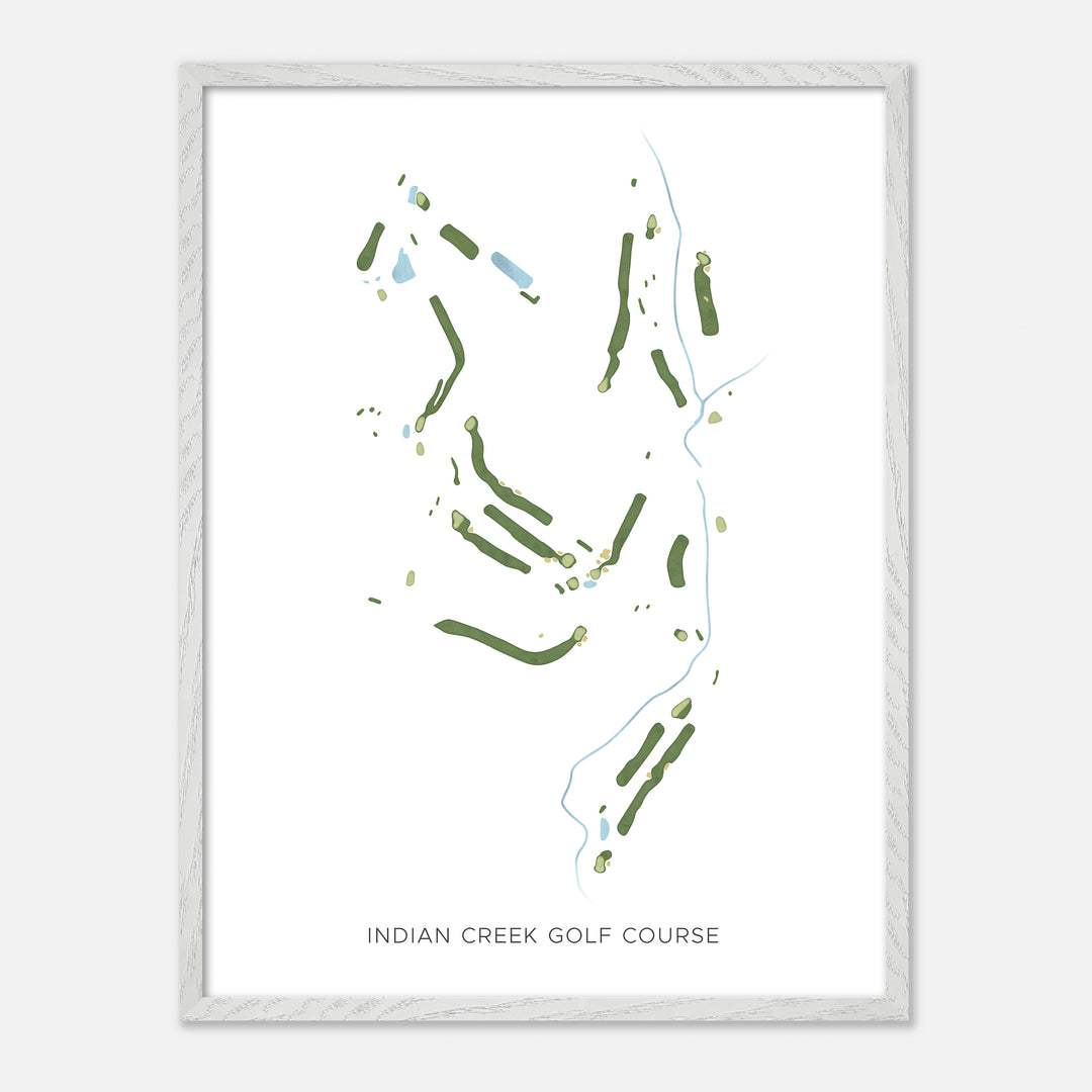 Print of Indian Creek Golf Course Modern Map