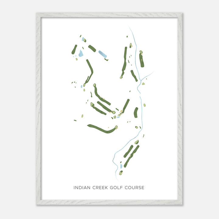 Print of Indian Creek Golf Course Modern Map