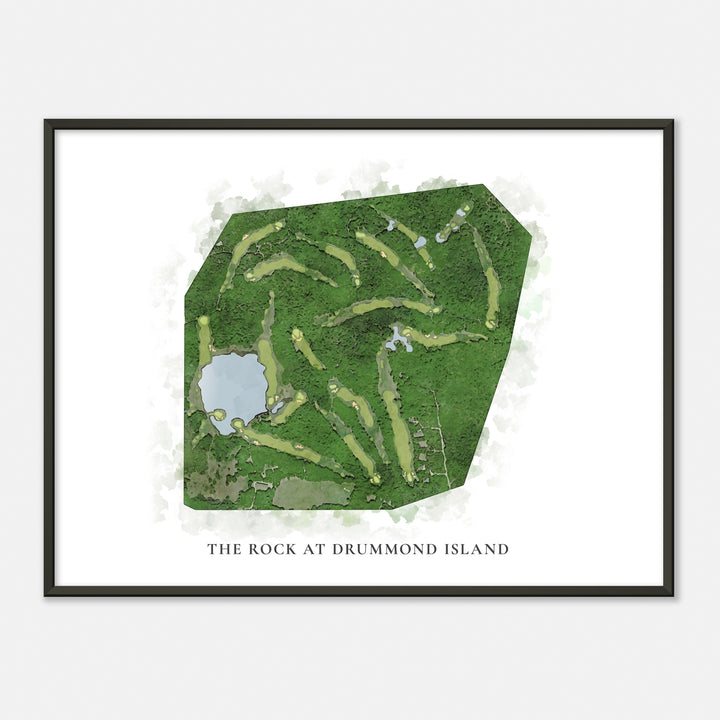 Print of The Rock At Drummond Island Classic Map