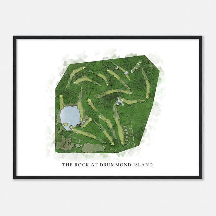 Print of The Rock At Drummond Island Classic Map