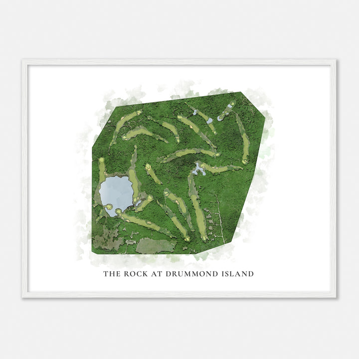 Print of The Rock At Drummond Island Classic Map