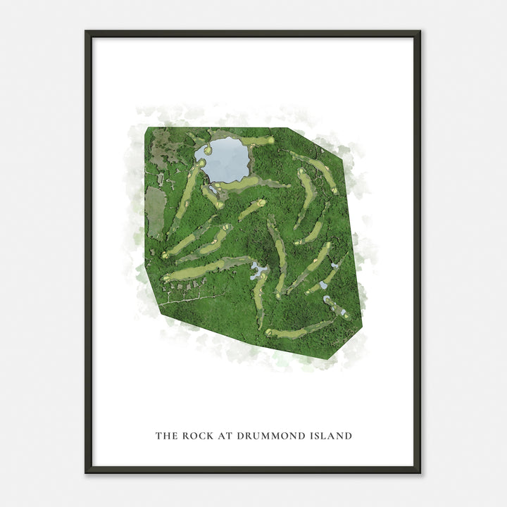 Print of The Rock At Drummond Island Classic Map