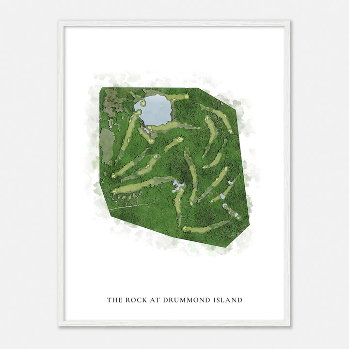 Print of The Rock At Drummond Island Classic Map