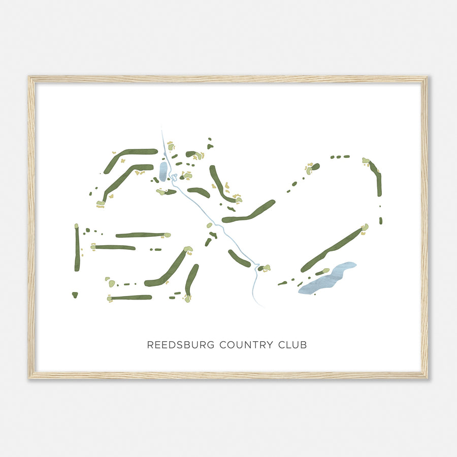 Print of Reedsburg Country Club Modern Map