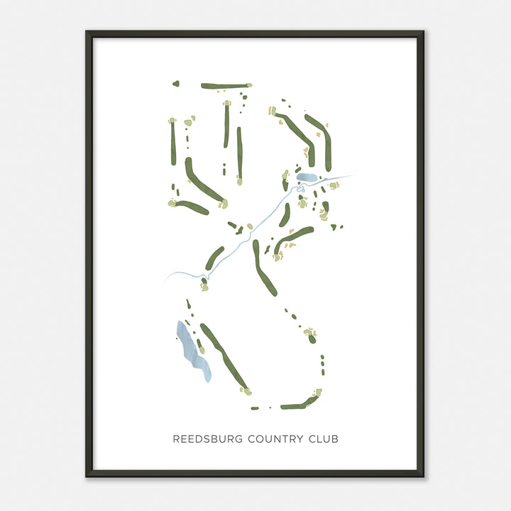 Print of Reedsburg Country Club Modern Map