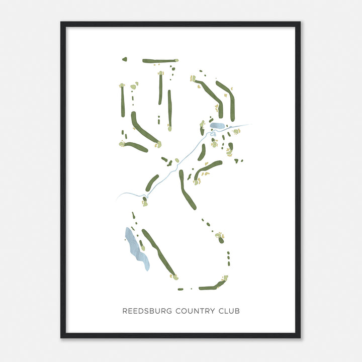 Print of Reedsburg Country Club Modern Map