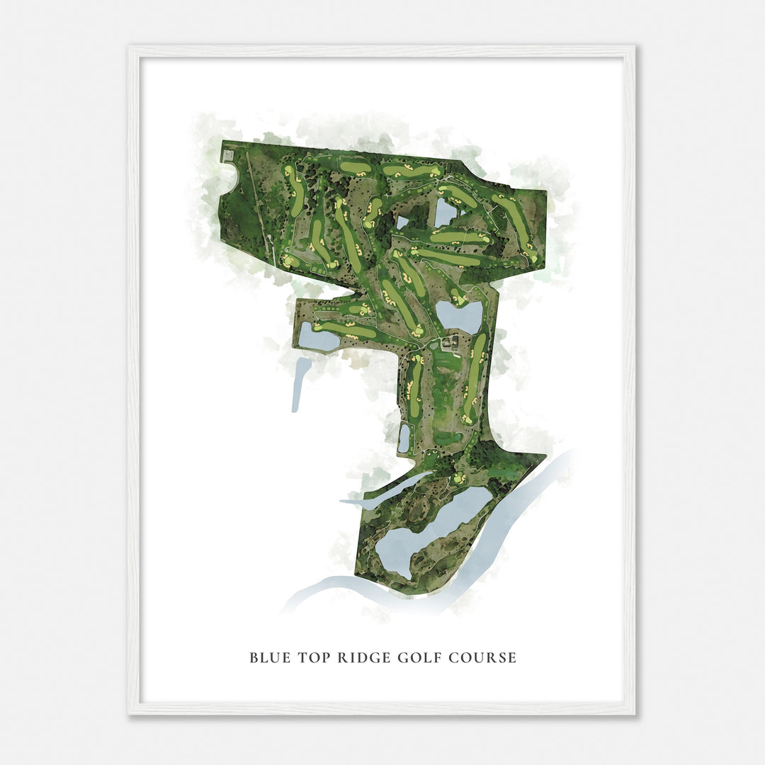 Top Ridge Golf Course Blue Top Ridge Golf Course, Iowa - Custom Golf Course Map in Classic ...