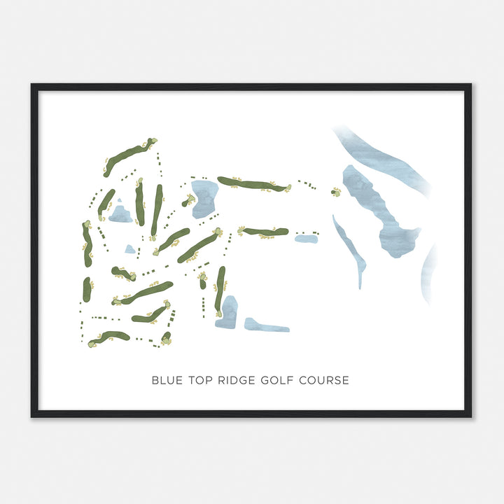 Print of Blue Top Ridge Golf Course Modern Map