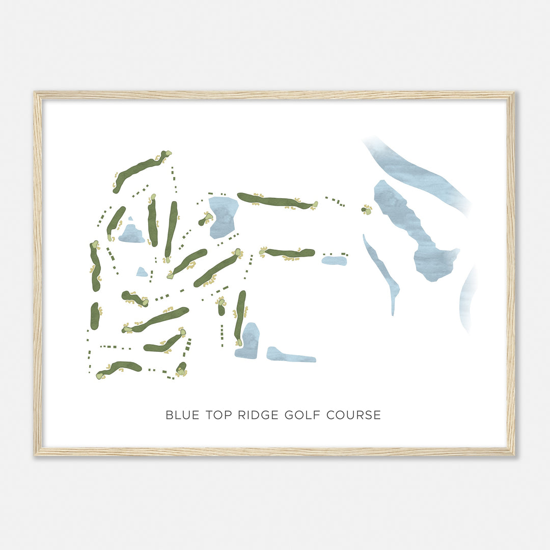 Print of Blue Top Ridge Golf Course Modern Map