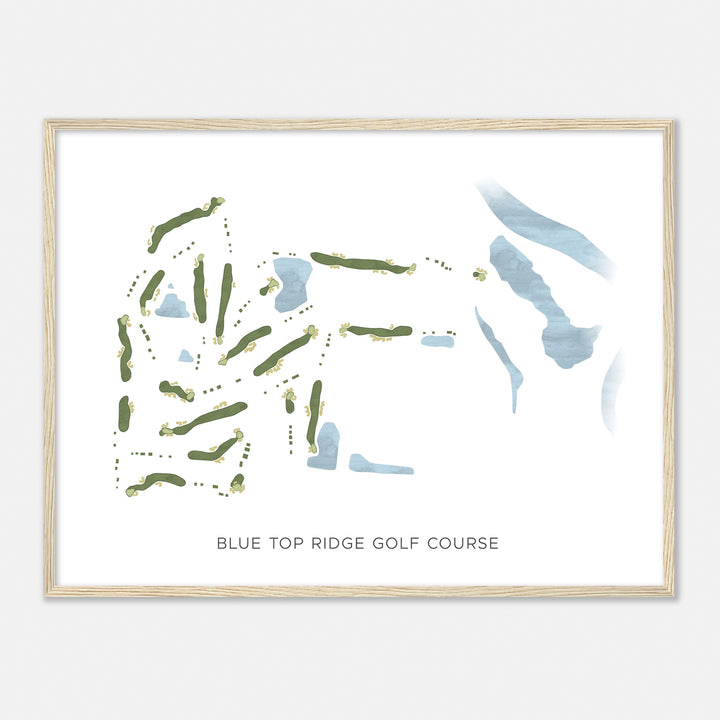 Print of Blue Top Ridge Golf Course Modern Map