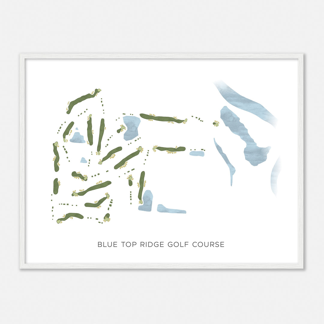 Print of Blue Top Ridge Golf Course Modern Map