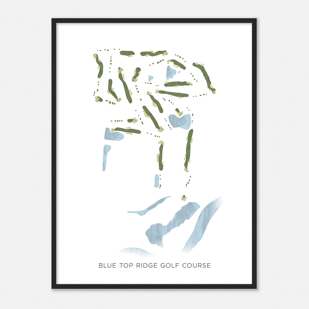 Print of Blue Top Ridge Golf Course Modern Map